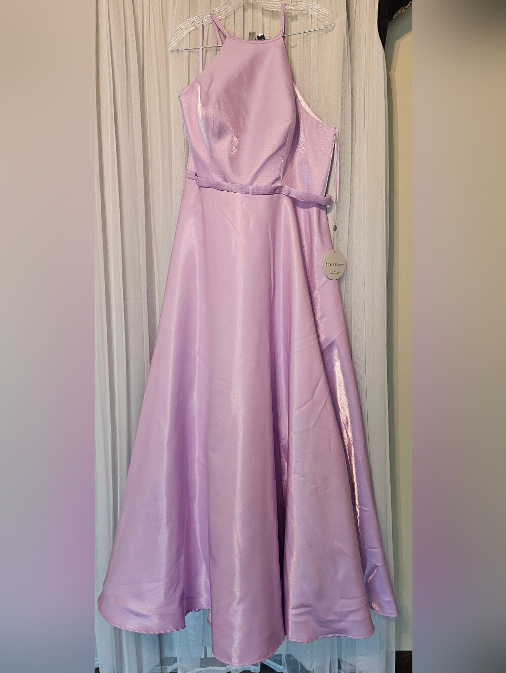 Tease Prom By Sydney's Closet Lavender Satin Halter Dress Size Q4